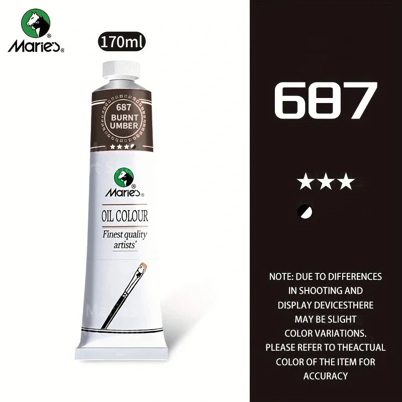 Marie's Oil Paint 170ml/5.95oz Large Tube,Art Supplies for Canvas Painting,Egg,Graffiti,Fabric,Stone,Leather,Wood,Ceramic
