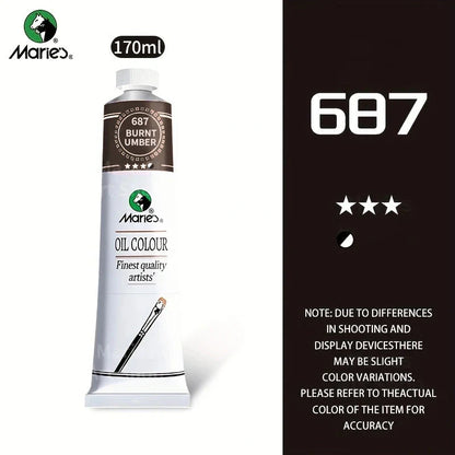 Marie's Oil Paint 170ml/5.95oz Large Tube,Art Supplies for Canvas Painting,Egg,Graffiti,Fabric,Stone,Leather,Wood,Ceramic