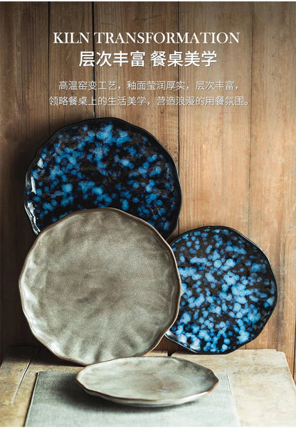 Platter Creative Restaurant plates New vintage featuring ceramic disk kitchen cutlery
