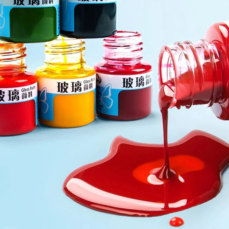 Stain Glass Paint,Non-Toxic Window Paint,Permanent Glass Paint,Stained Glass Art Paint,Glass Painting for Window Gallery