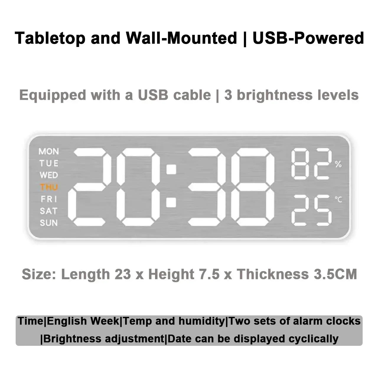 Mirror Brushed Finish Wall Clock Premium Modern Home Wall Clock