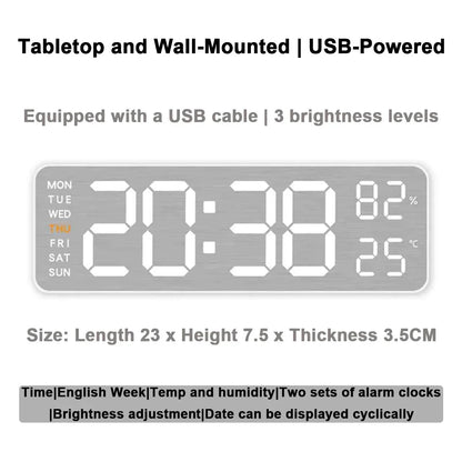 Mirror Brushed Finish Wall Clock Premium Modern Home Wall Clock