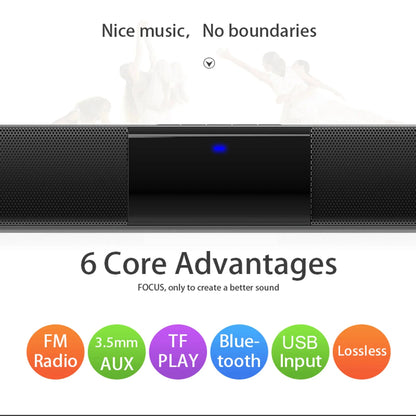 Soundbar Speakers, Bluetooth 5.3, Stereo Soundbar Surround Sound Home Cinema with Remote Control, Support RCA AUX TF-Card