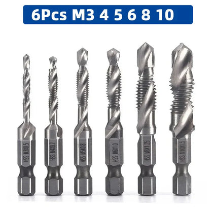 LiYu Shank Titanium Plated HSS Screw Thread Metric Tap Drill Bits Screw Machine Compound Tap M3 M4 M5 M6 M8 M10 Hand Tools