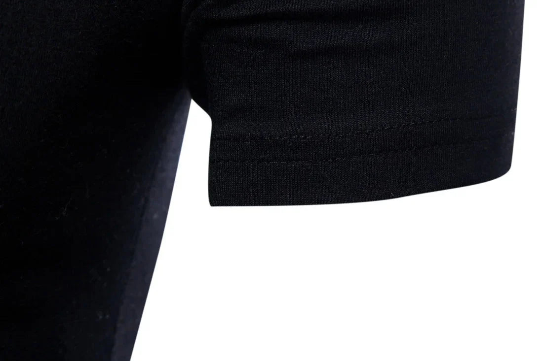New2026 Men's Summer Short Sleeve T-shirts Trend Irregular Design Lace Up Solid Slim Tees Fashion Gothic Style Casual Shirts Men