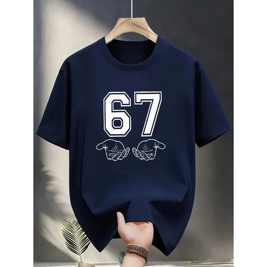 Both men and women have high-quality 67 T-shirts and fashionable 67 T-shirt short-sleeved tops for men and women