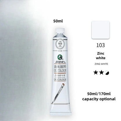Maries Oil Paint 50ML Oil Painting Art Creation Pigment Large Oil Paint Paint Single Commonly Used 24 Colors