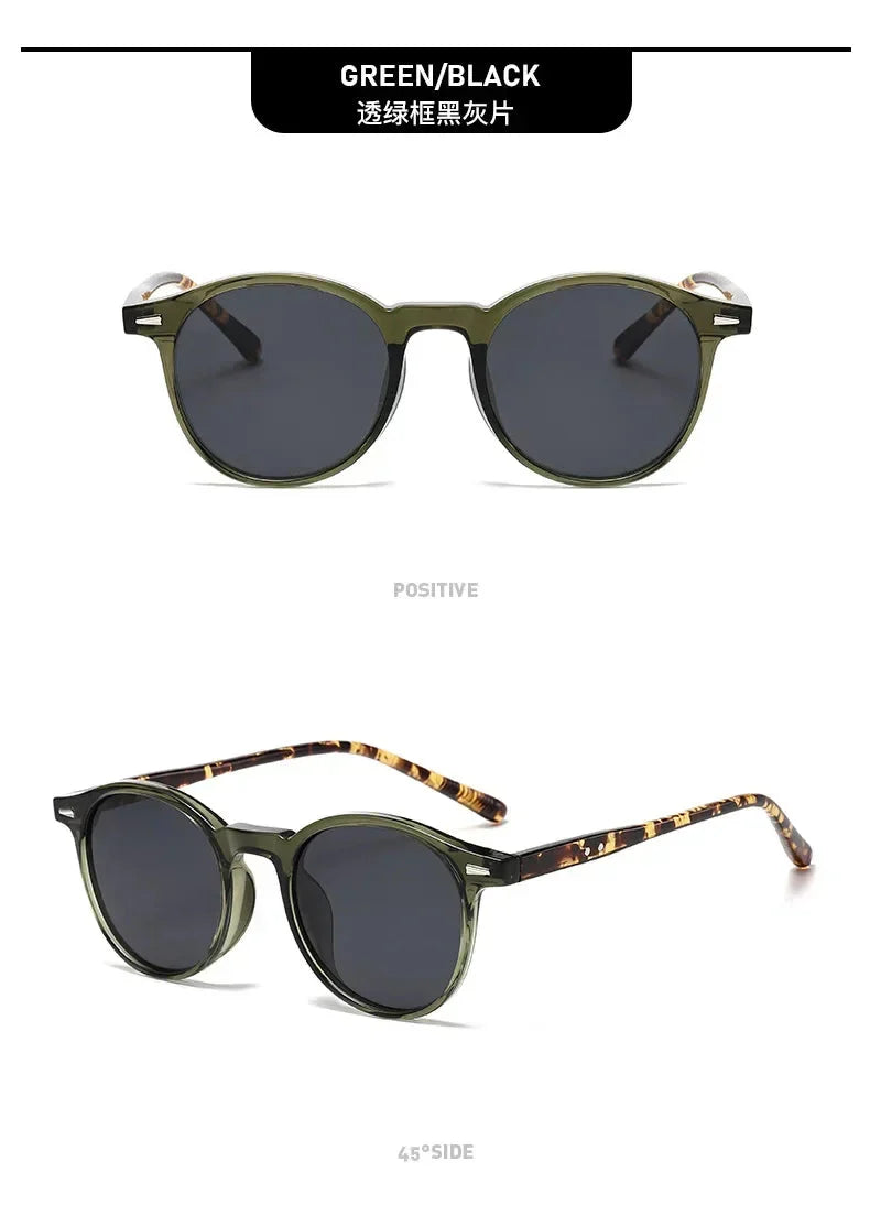 Stylish Round Frame Sunglasses Men Women Casual Vintage Outdoor Sports Eyewear Unisex Ultralight UV400 Sun Glasses Goggles