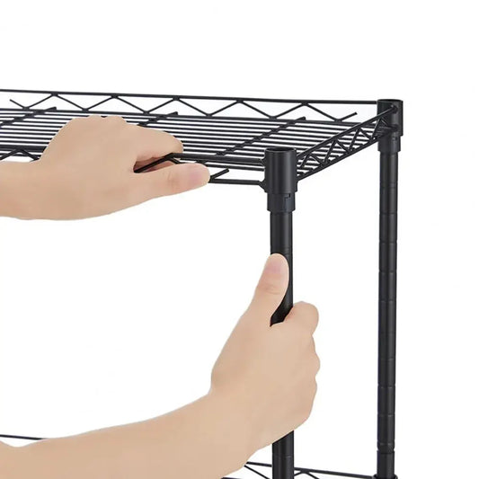 Detachable Storage Rack Corrosion Resistant 3 Tiers Strong Load Bearing Adjustable Shelf for Kitchen Bathroom Book Spice Storage