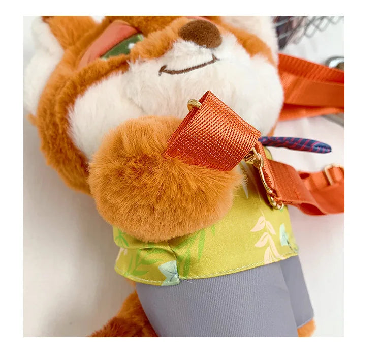 New Zootopia Doll Crossbody Bag Cartoon Judy Hopps Shoulder Bag Holiday Gift Large Capacity Portable Storage Commuter Bag