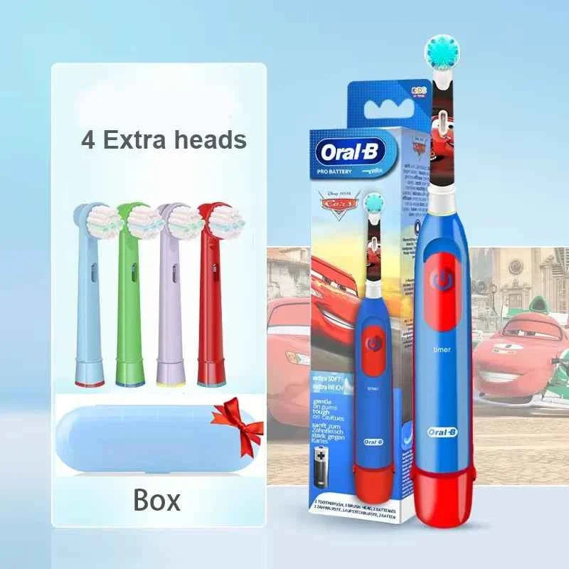 Oral B Kid Electric Toothbrush Car Design Toothbrush for Kid Soft Bristle Gentle Clean Teeth with Replacement Refills Waterpoof