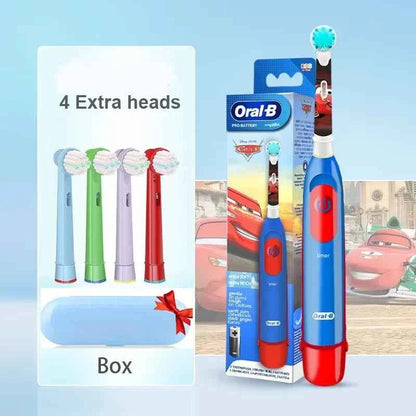 Oral B Kid Electric Toothbrush Car Design Toothbrush for Kid Soft Bristle Gentle Clean Teeth with Replacement Refills Waterpoof