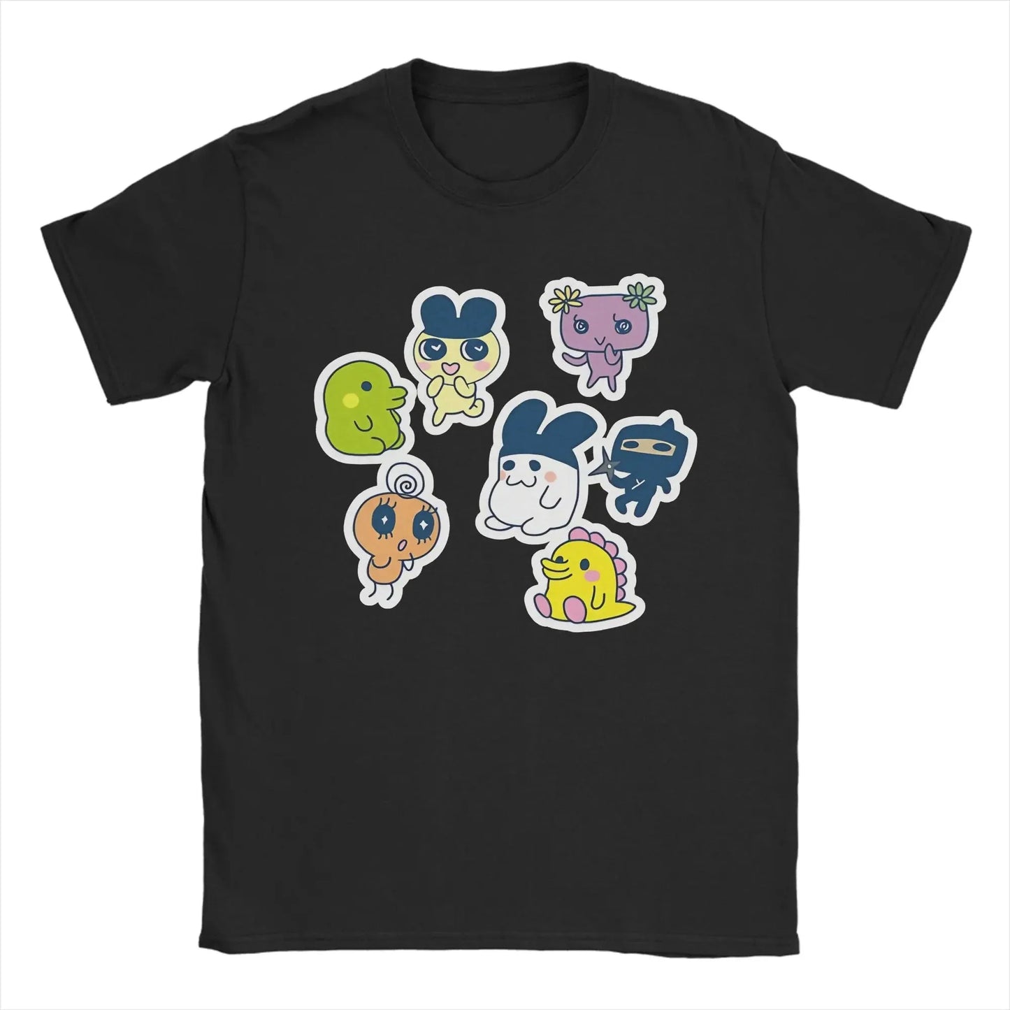 Men T-Shirts Tamagotchi Mametchi Fashion Cotton Tee Shirt Short Sleeve  T Shirt Crewneck Clothing Party