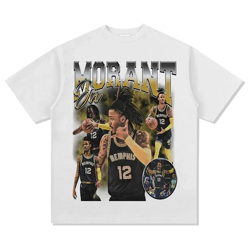 Oversized Men T Shirts US Street Basketball Printed Short Sleeve Hip-Hop Y2K Tees Commute Casual O-neck Tops Cool Boy T-shirts