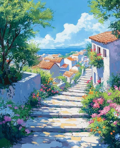 RUOPOTY Paint By Number Kit On Canvas For Adults Scenery Oil Acrylic Painting Home Decoration Gifts