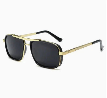 Polarized Punk Sunglasses Men Vintage Fashion Steampunk Square Sun Glasses Male Driving Googles Summer Travelling Shades UV400