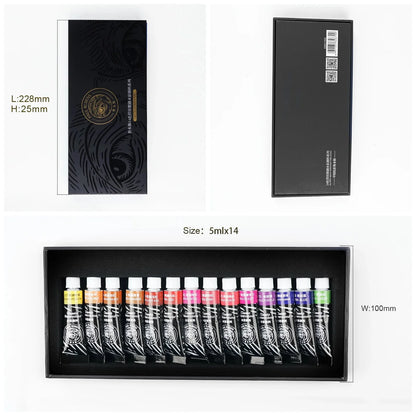Paul Rubens Professional Watercolors Paint 14 Colors X 5ml Tube High Color Non-toxic Watercolor Set Art and Drawing Supplies