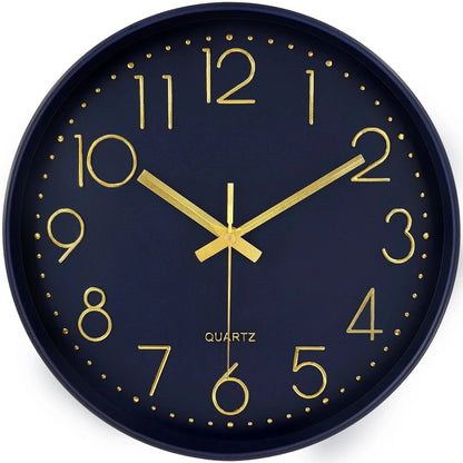 Minimalist Quartz Wall Clock Cubic Digital Clock Modern Style Silent Non Ticking Living Room Bedroom Office Clock 8/10/12 Inch