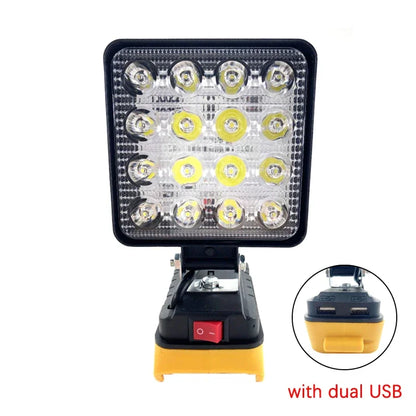 4 Inch Portable LED Work Light for Dewalt 18V 20V Lithium Battery Outdoor Lighting Work Lamp Camping Lighting Outdoor Flashlight