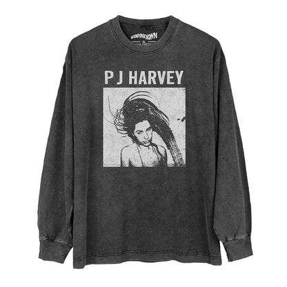 PJ Harvey T-Shirt Rid Of Me Indie Rock Singer John Parish Kate Bush Printed Short Sleeves Men's Printed Loose Clothing Shirt