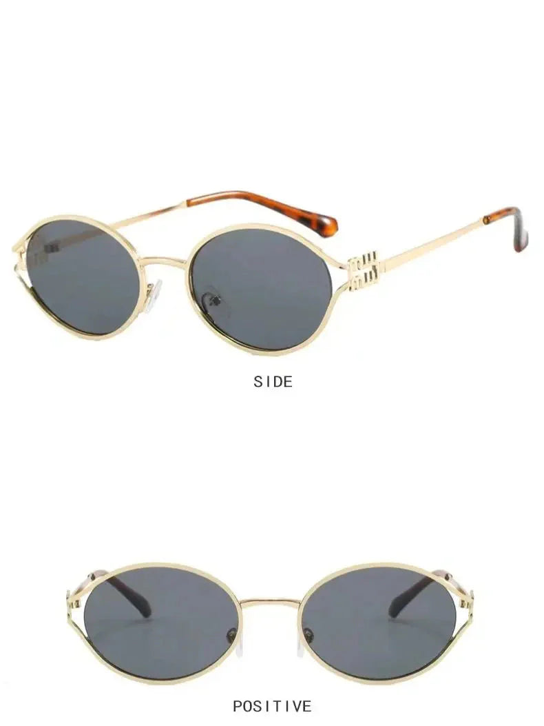 Fashion sunglasses brand designer metal women's prescription optical frame glasses UV protection men's sunglasses