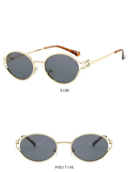 Fashion sunglasses brand designer metal women's prescription optical frame glasses UV protection men's sunglasses