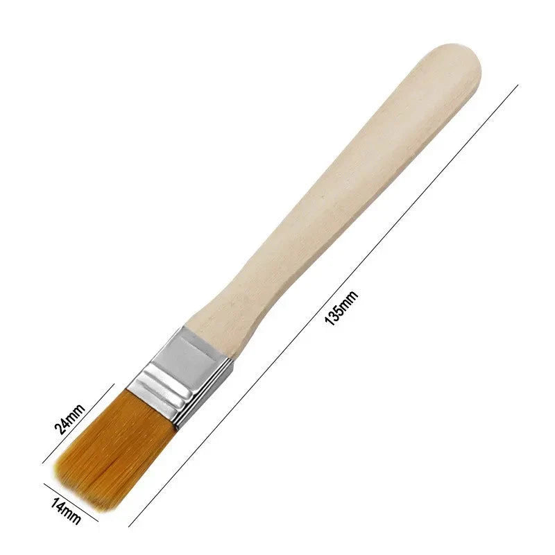 50pcs Nylon Paint Brushes with Wooden Handles, 5-Inch, Yellow Bristles, Ideal for Wall, Door, Cabinet, Furniture, Fence Painting