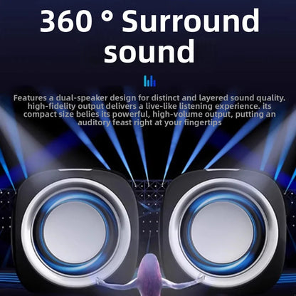 AUX Audio Speaker Wired High Volume 3.5mm Wired Small Speaker Stereo Portable Stereo Mini Speaker Phone/Pad/PC/Computer