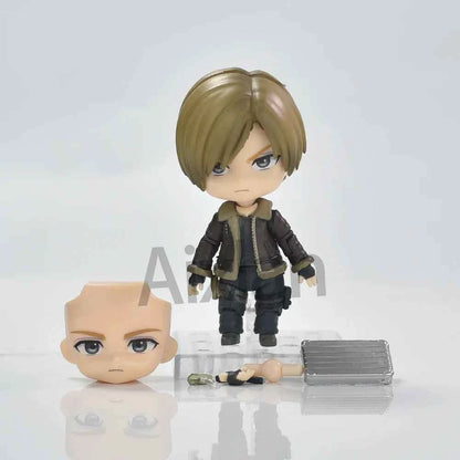 Aixlan #2337 Leon Scott Kennedy Figure 10cm Q Version Cute PVC Action Figure Amine Birthday Gift Collectible Figurine