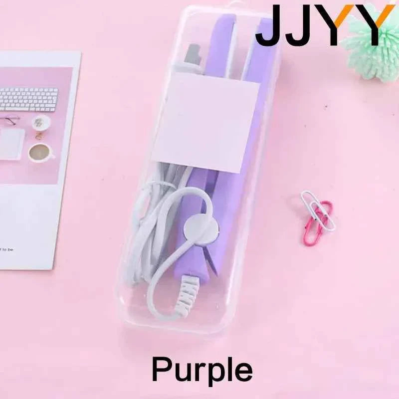 Mini Hair Curling Iron Straightener Small Electric Dual Purpose Bangs Splint for Straight Curly Hair