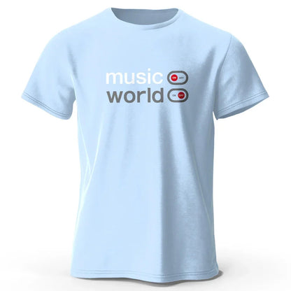 Men's Music World Printed T-Shirt 100% Cotton Oversized Classic Funny Graphic Tees for Men Women Summer Tops