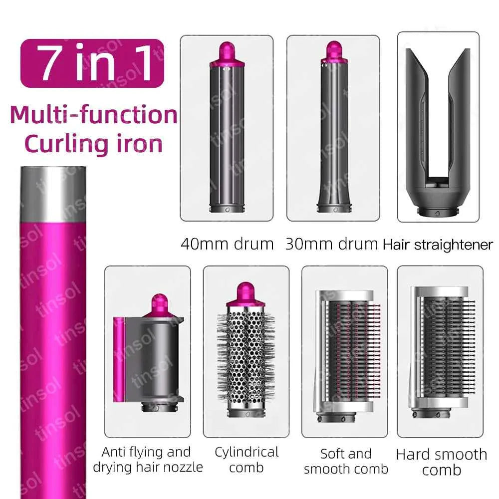 7-in-1 multifunctional curling iron  hair dryer and straightener set, styling tool that allows salon-quality styling at home