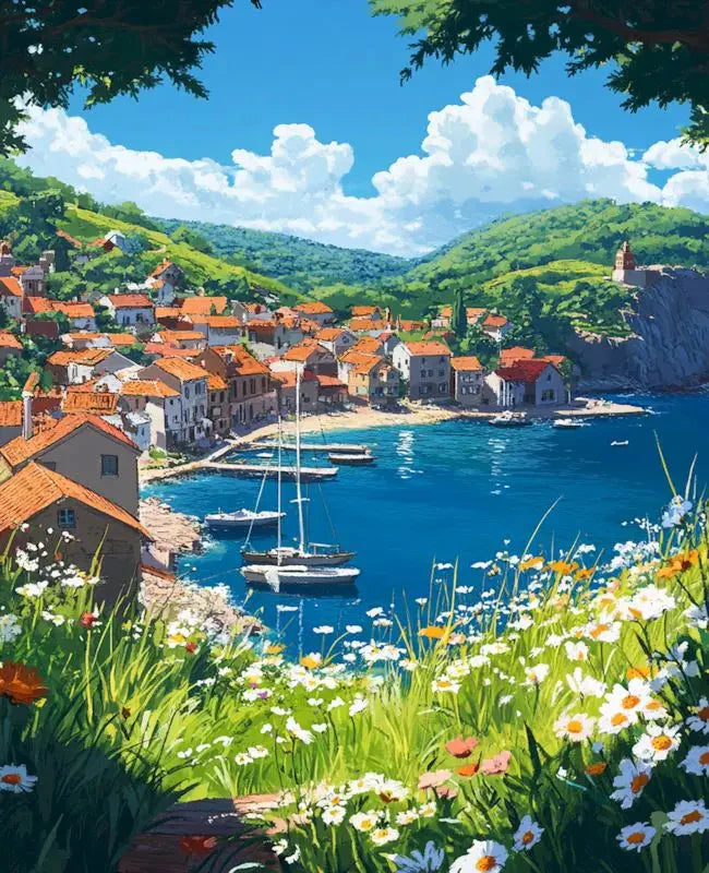 RUOPOTY Paint By Number Kit On Canvas For Adults Scenery Oil Acrylic Painting Home Decoration Gifts