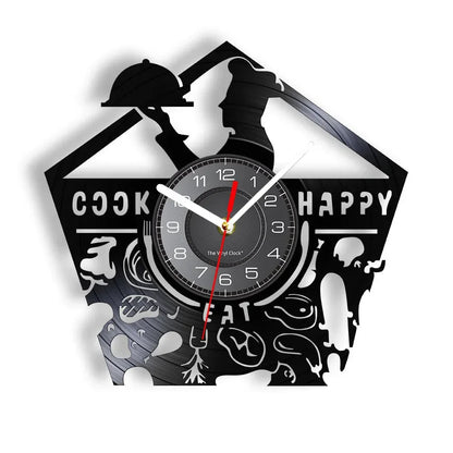 The Kitchen The Heart Of The Home Inspired Vinyl Record Clock Modern Design Vinyl Wall Watch Kitchen Decor Noiseless Timepieces