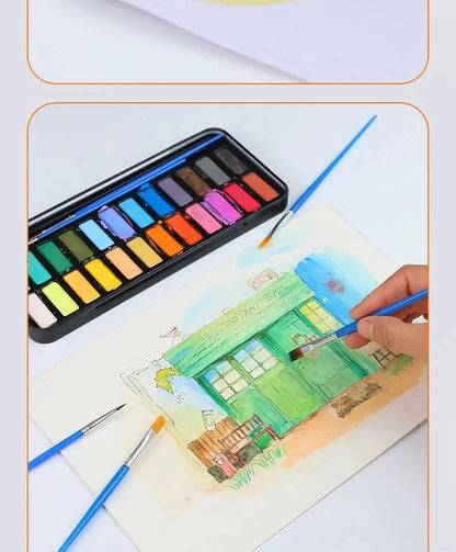 10/20/50Pcs Painting Brushes Set Art Round / Flat Brushs Nylon Hair Paint Brushes Pen for Oil Acrylic Watercolor Art Supplies