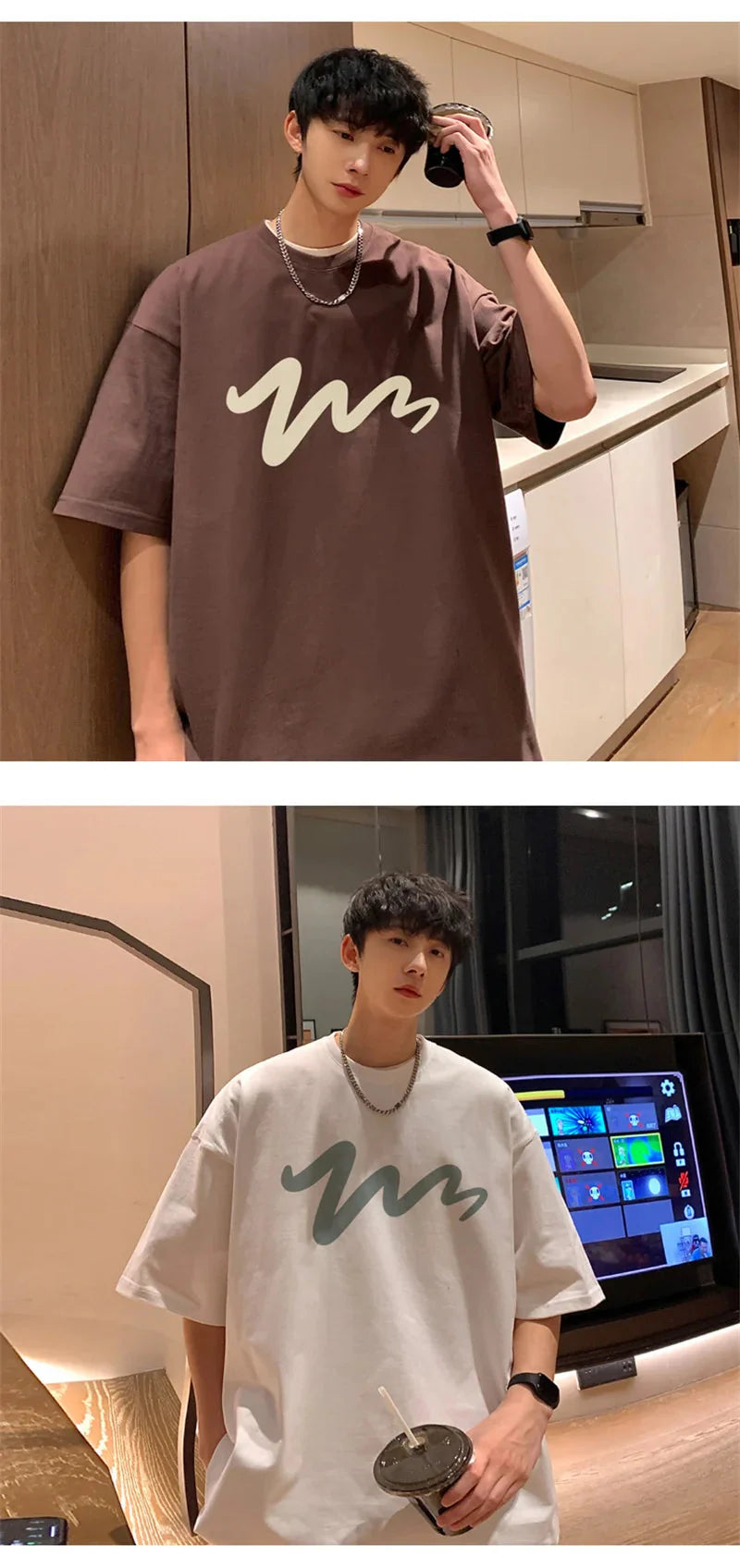 Men's T Shirt Oversized Mens White Cotton T-shirts Funny Print 5XL Casual Wear Summer Tee Shirts For Men Big Size Male Clothes