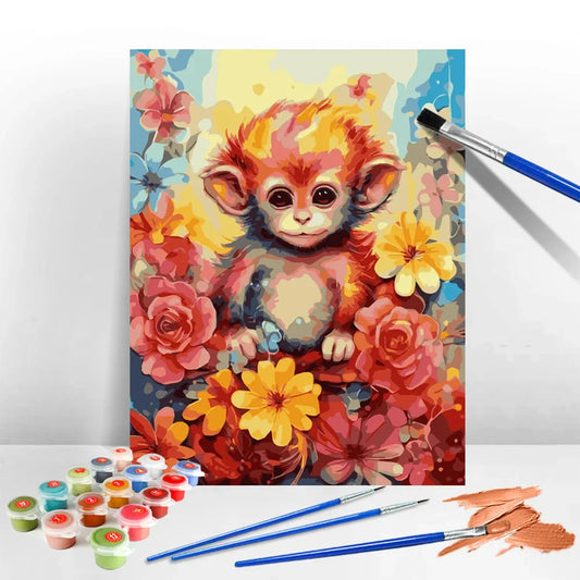 Full Set Picture by Number Dog Owl Animal for Adults DIY Frame Kits Drawing on Canvas Oil Painting Tiger Cat Home Decoration Art