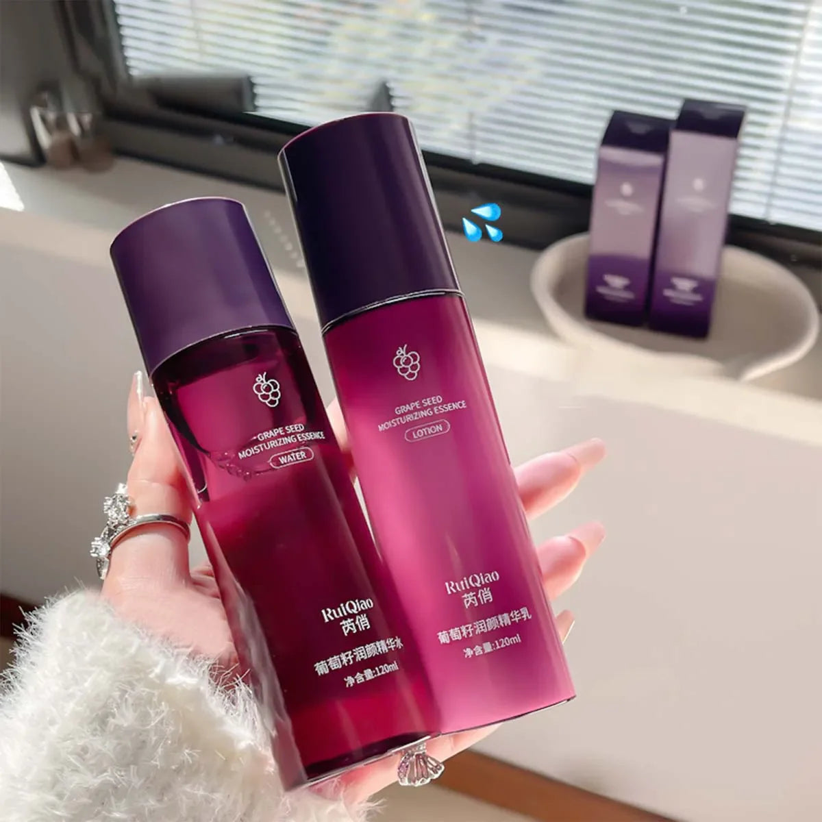 Grape Seed Moisturizing essence Emulsion Firming, Moisturizing, Whitening and Anti aging essence Emulsion Skin Care