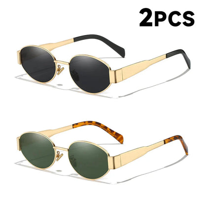 New Sunglasses For Women And Men Sun Glasses Alloy Oval Eyewear
