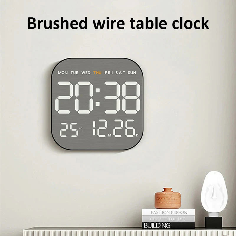 Mirror Brushed Finish Wall Clock Premium Modern Home Wall Clock