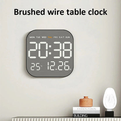 Mirror Brushed Finish Wall Clock Premium Modern Home Wall Clock