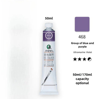 Maries Oil Paint 50ML Oil Painting Art Creation Pigment Large Oil Paint Paint Single Commonly Used 24 Colors