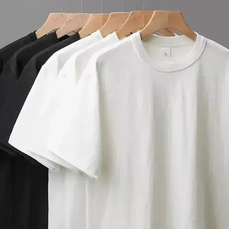 Summer Men's and Women's High-end Cotton Short-sleeved T-shirts - Fashionable and Trendy American Streetwear Best-selling Shirts