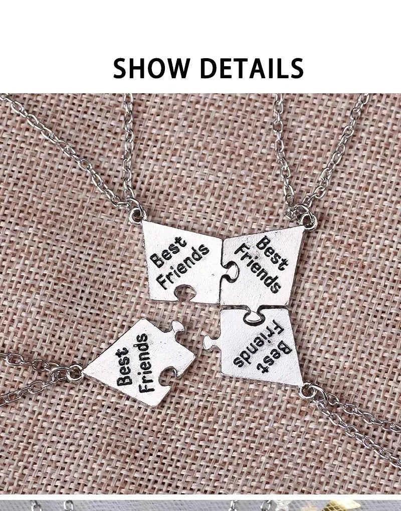 New Best Friends Necklace For Women Girls Broken Heart Puzzle Musical Note Pendant Necklaces BFF Friendship Forever Jewelry Gift