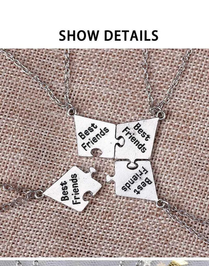 New Best Friends Necklace For Women Girls Broken Heart Puzzle Musical Note Pendant Necklaces BFF Friendship Forever Jewelry Gift