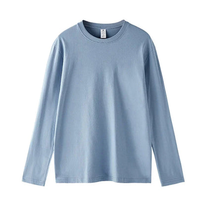 MRMT 2026 Brand New Mens T Shirt Combed Cotton Loose Tide Round Neck Long-Sleeved Men t-Shirt Pure Bottoming Top Tees Shirt