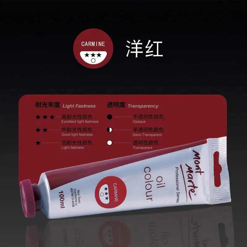 100ml Oil Paint 45 Colors Student Art Creation Special Waterproof Quick-drying Large Sticks Of Pigment School Painting Supplies