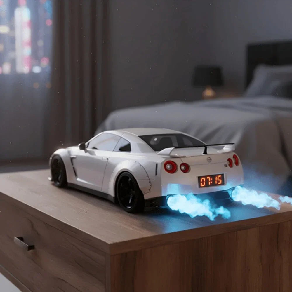 Lenovo New Hypercar-shaped Novelty Alarm Clock Realistic Engine Light Effects Portable Creative Desk Decor For Perfect Gift