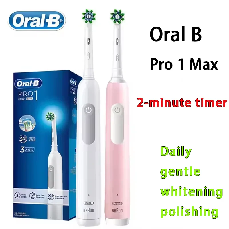 Oral B Electric Toothbrush Oral B Pro1 Max 3D Sonic Electric Toothbrush Teeth Whitening Precise Visible Pressure Sensor Smart