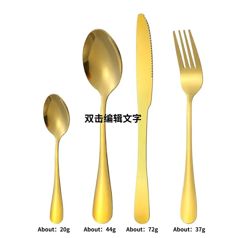 24-Piece Silverware Set with Steak Knives Forks Spoons,Stainless Steel Flatware ,Tableware Cutlery Service for 6,Dishwasher Safe